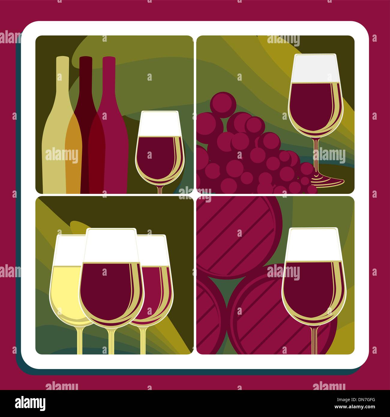 Wine production Stock Vector