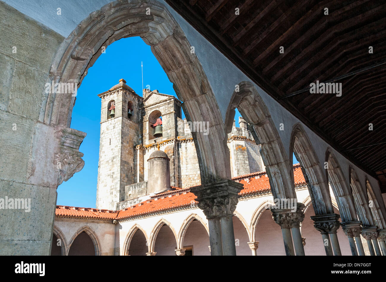 Convent of the Order of Christ, Tomar, Estremadura, Ribatejo, Portugal, Unesco World Heritage Site Stock Photo