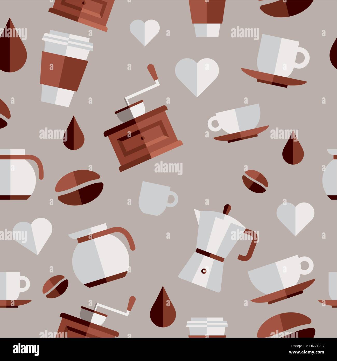 Coffee flat icons illustration Stock Vector Image & Art - Alamy