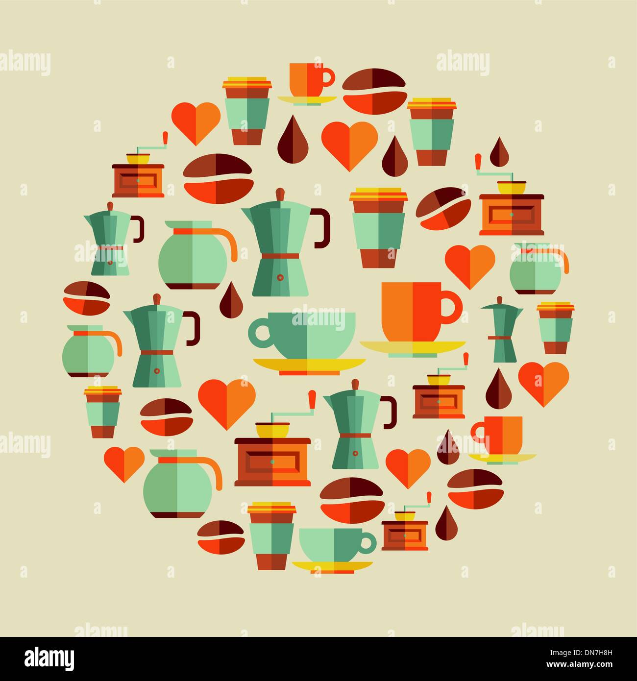 Coffee elements illustration Stock Vector Image & Art Alamy