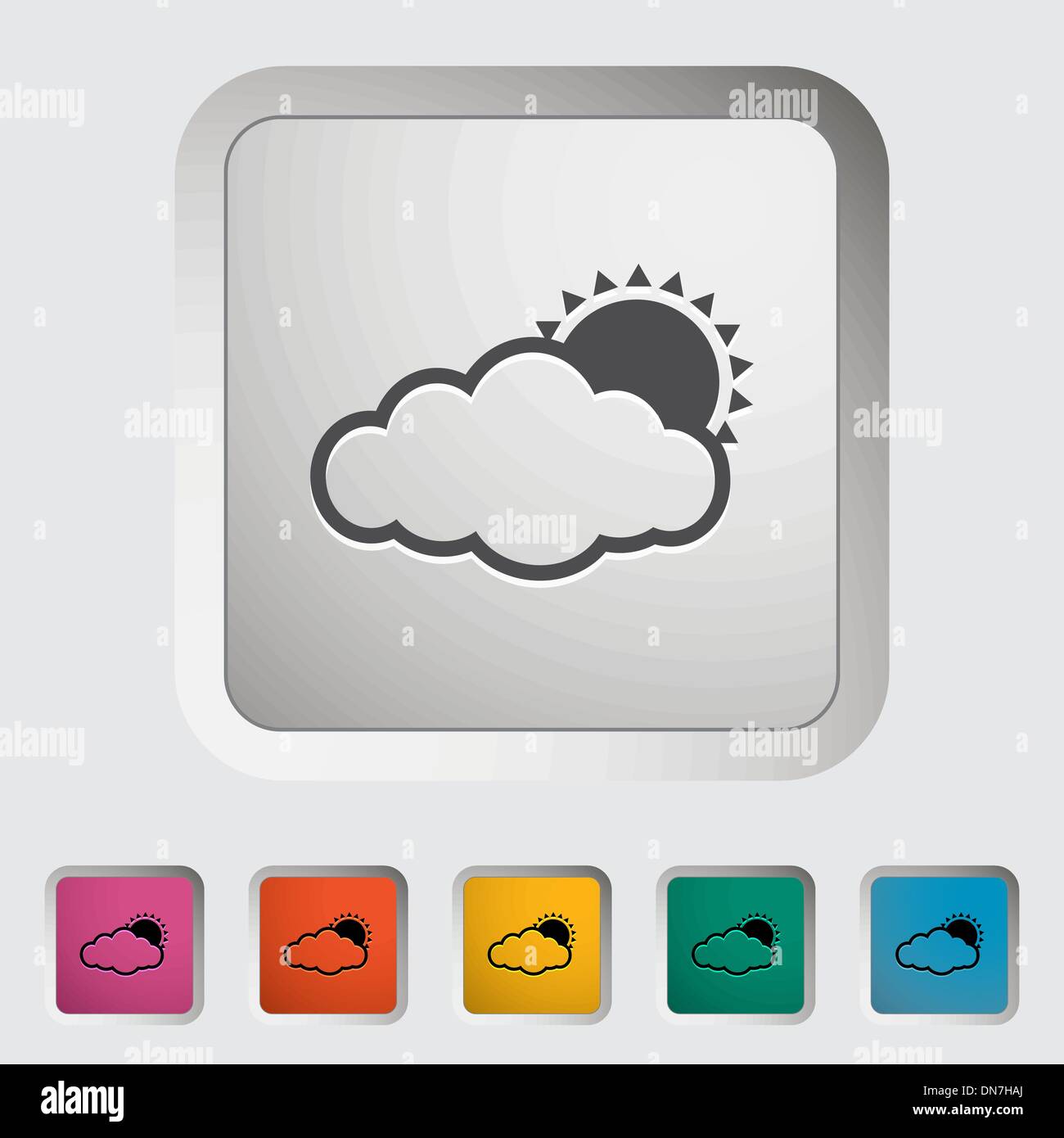 Cloudiness single icon. Stock Vector