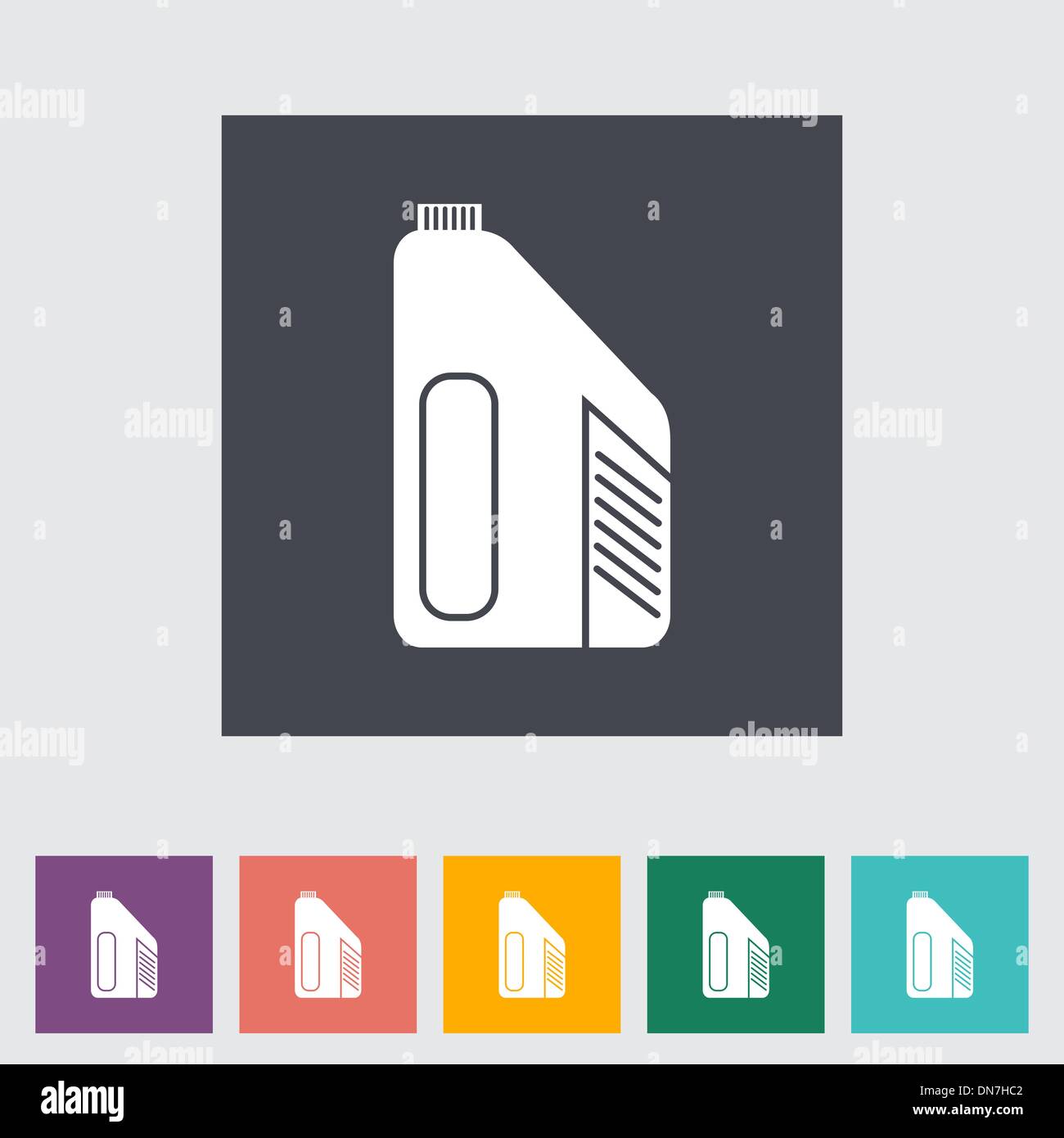 Jerrycan single flat icon. Stock Vector