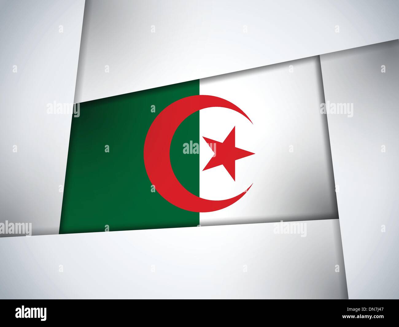 Algeria Country Flag Geometric Background Stock Vector