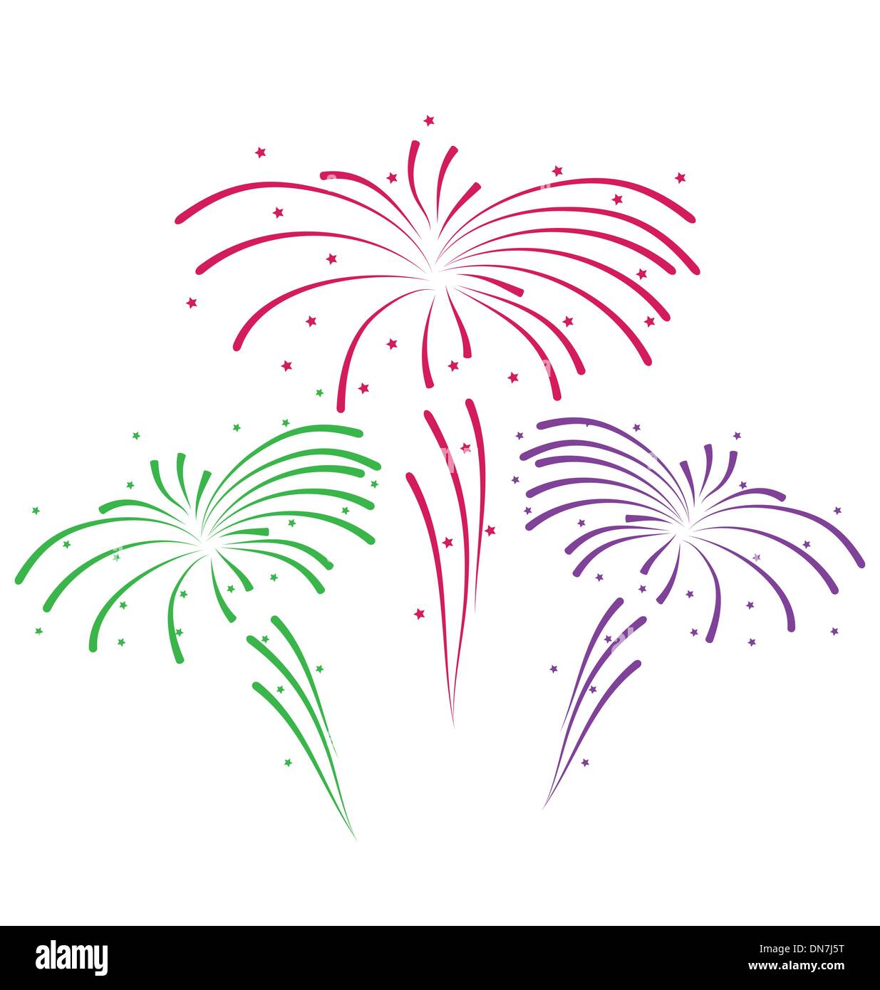 Sketch for abstract colorful firework Stock Vector Image & Art - Alamy
