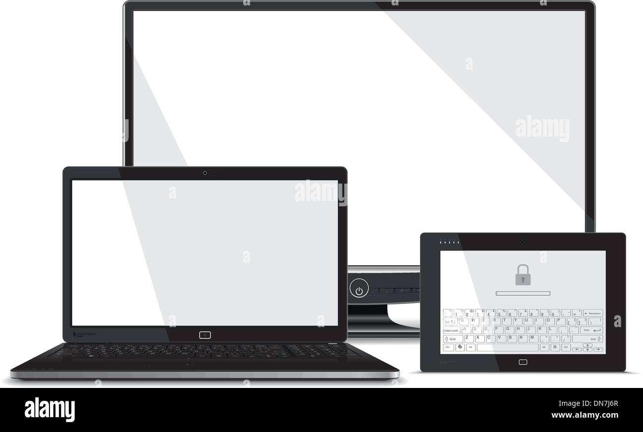 Screens Collection Smart Phone, Laptop, Tablet, PC Monitor Stock