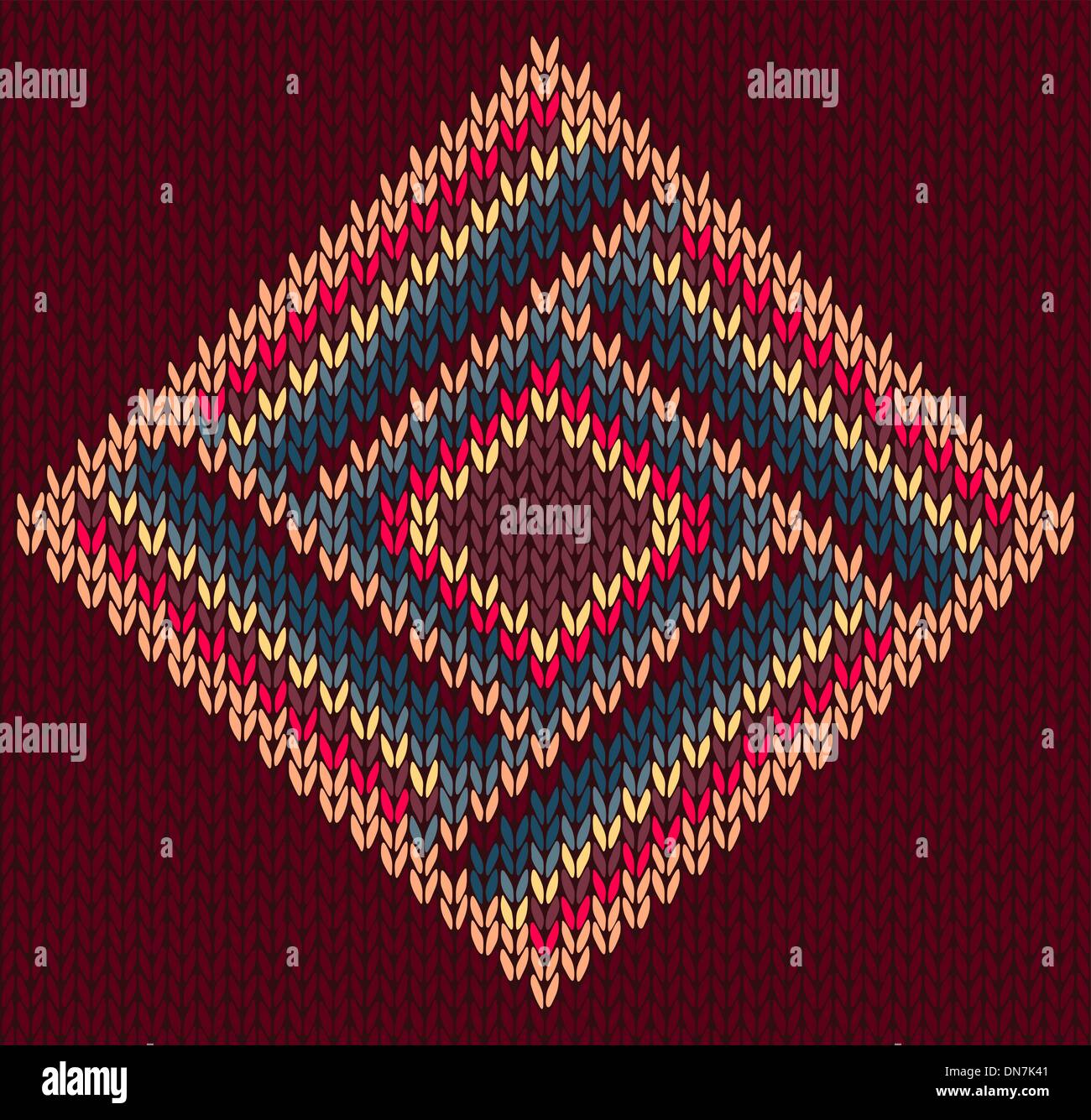 Style Seamless Knitted Pattern Stock Vector