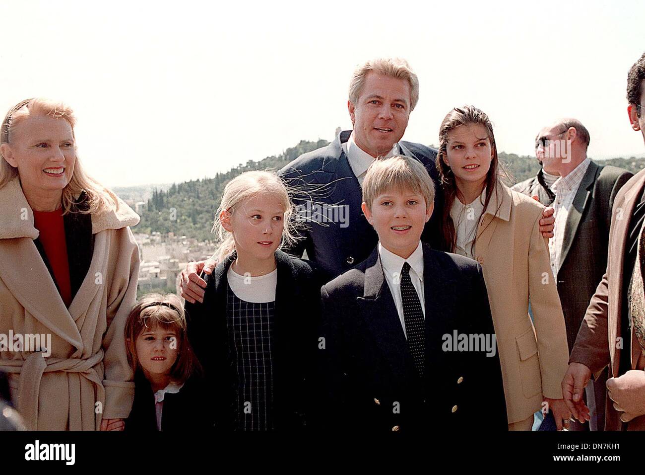 Dec. 30, 2002 - CREDIT: Globe Photos NAME/ /   I2062SX.ATHINA ONASSIS & HER FATHER THIERRY ROUSSEL WITH FAMILY TOUR ATHENS GREECE SURROUNDED BY BODYGUARDS, AT THE ACROPOLIS  GREECE..3/22/98.. SPHINX/  /    1998.ATHINA ONASSIS & HER FATHER THIERRY ROUSSEL WITH FAMILY(Credit Image: © Globe Photos/ZUMAPRESS.com) Stock Photo