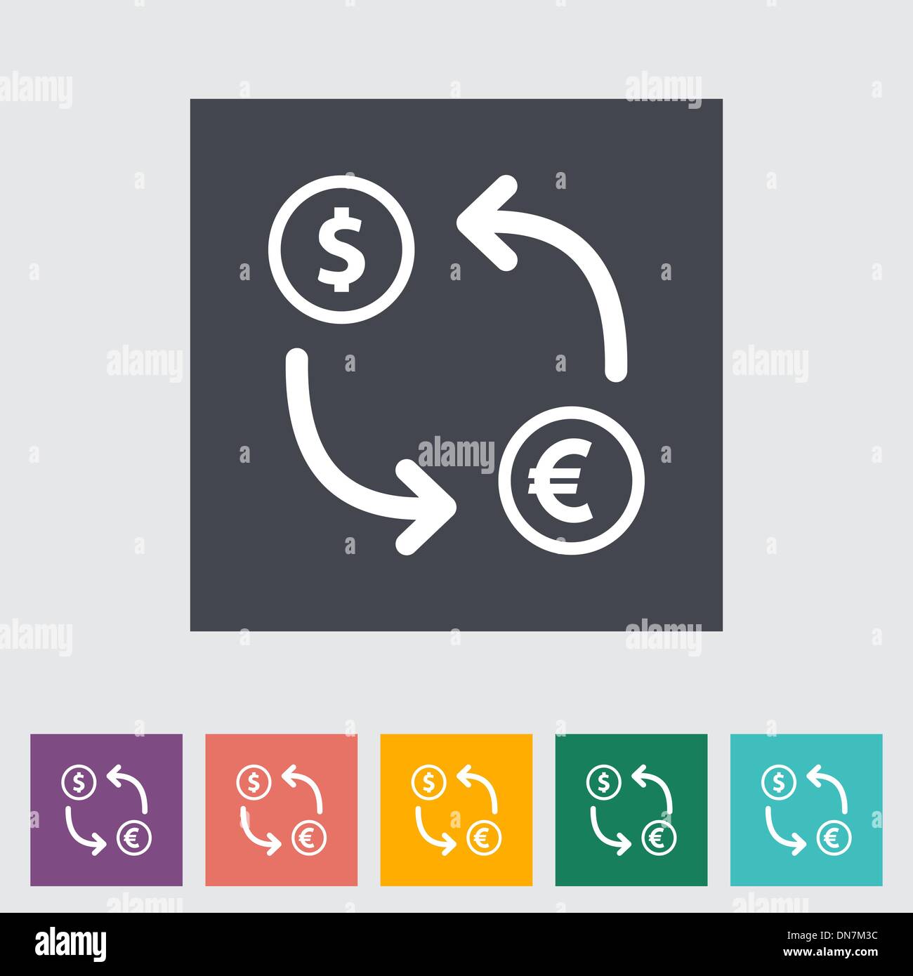 Currency exchange single flat icon Stock Vector Image & Art - Alamy