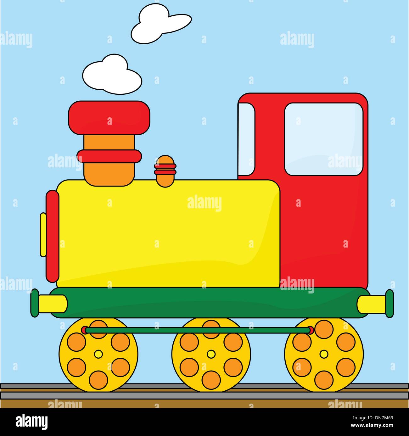 Cartoon train hi-res stock photography and images - Alamy