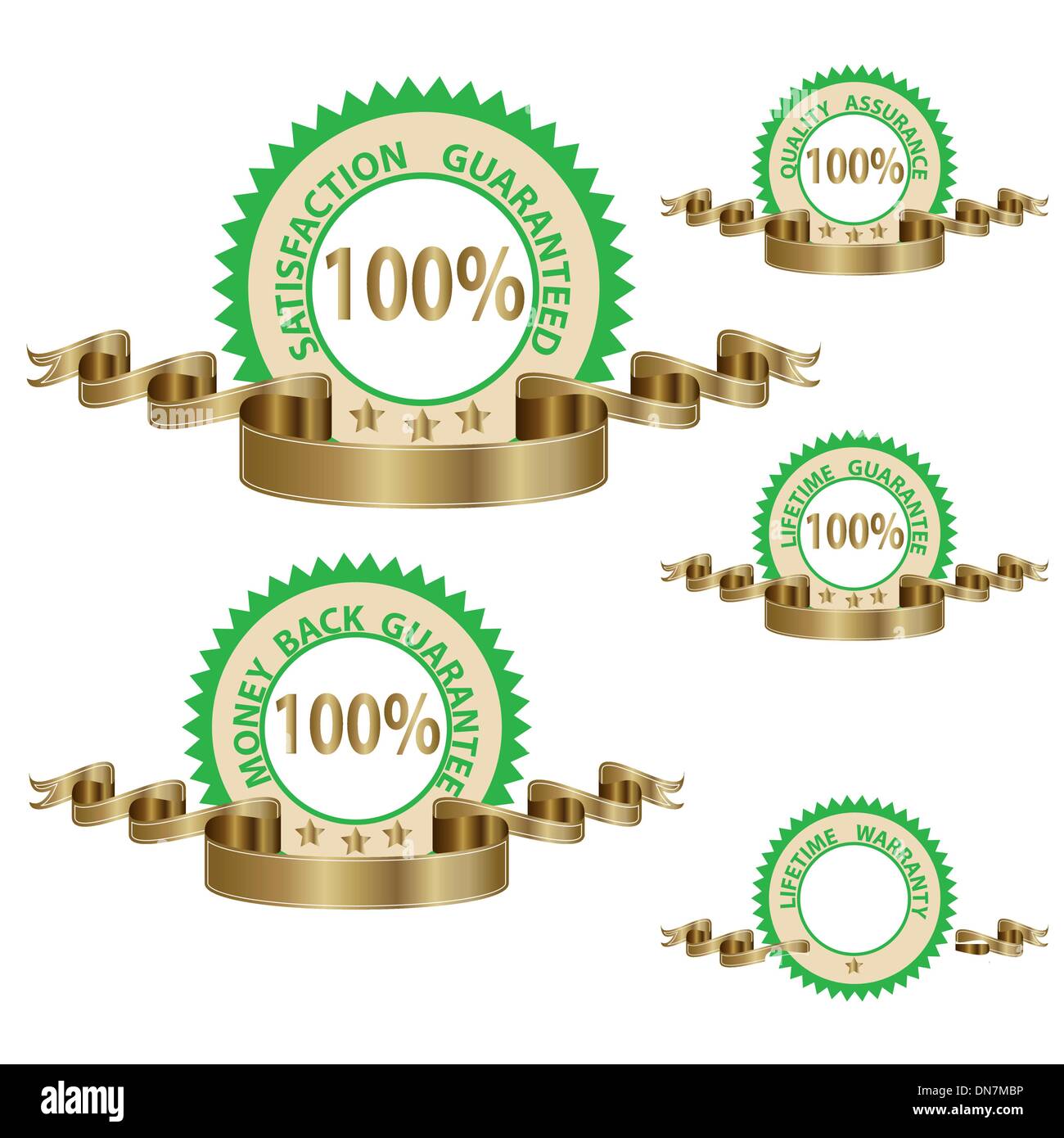 Guarantee Labels Stock Vector