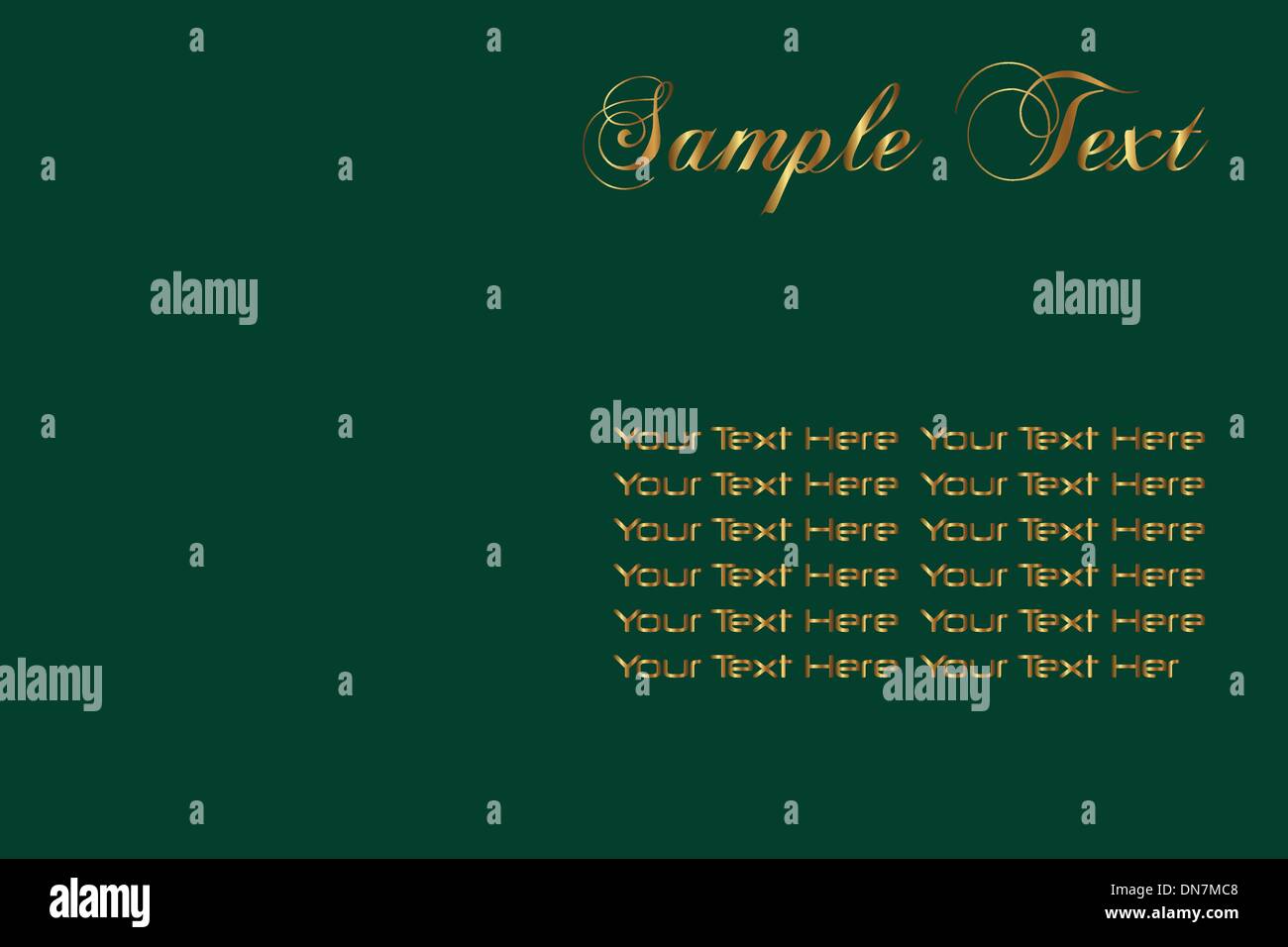 Sample Text Gold and Green Stock Vector Image & Art Alamy