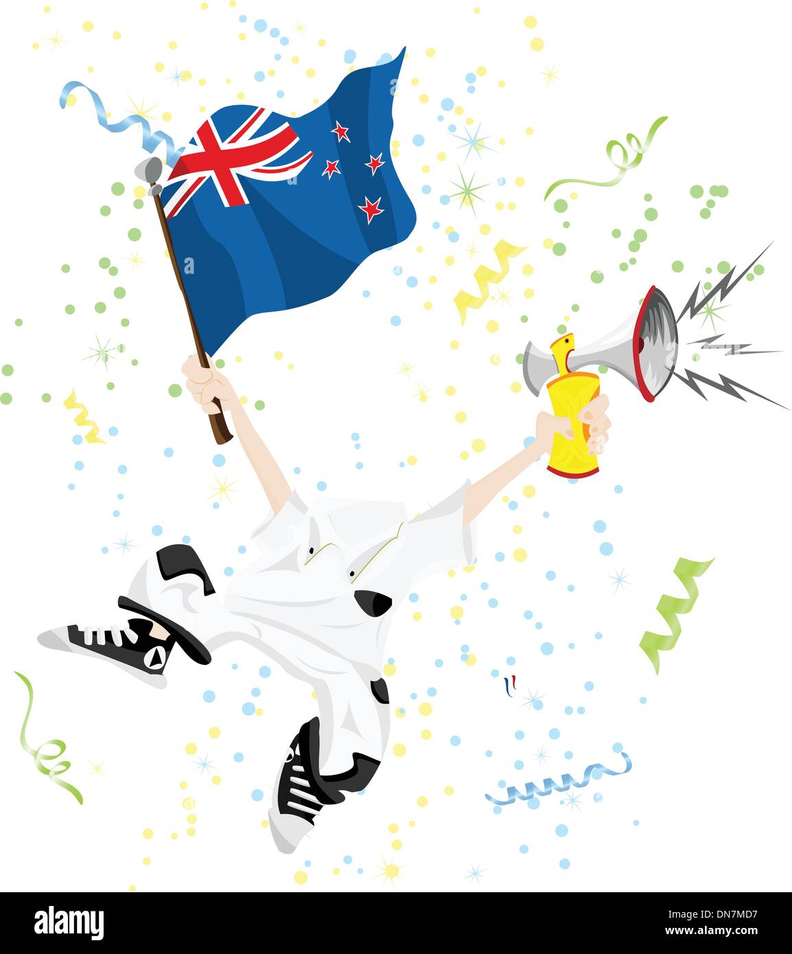 New Zealand Soccer Fan with Ball Head Stock Vector Image & Art Alamy