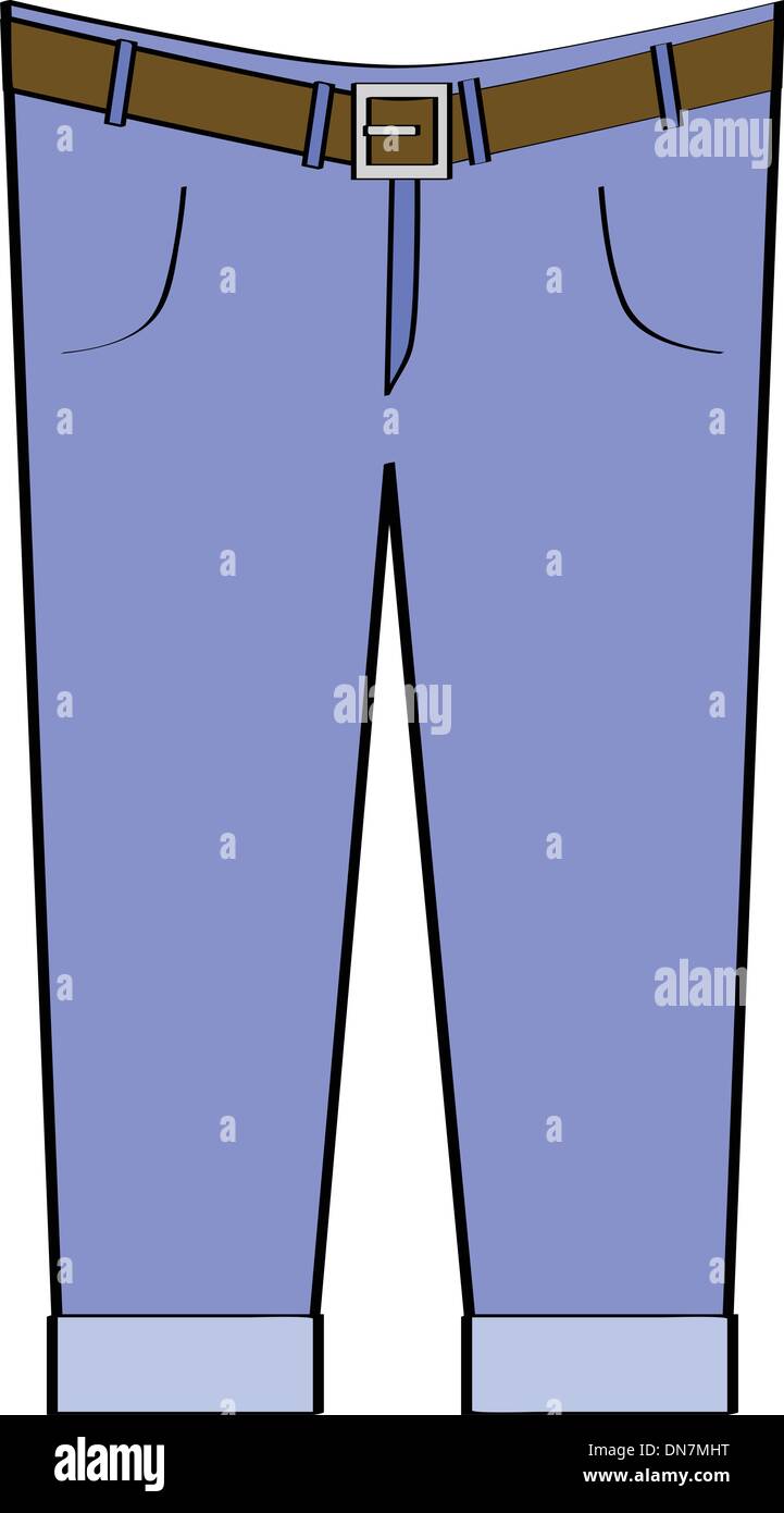 Cartoon pair of jeans Stock Vector Images - Alamy