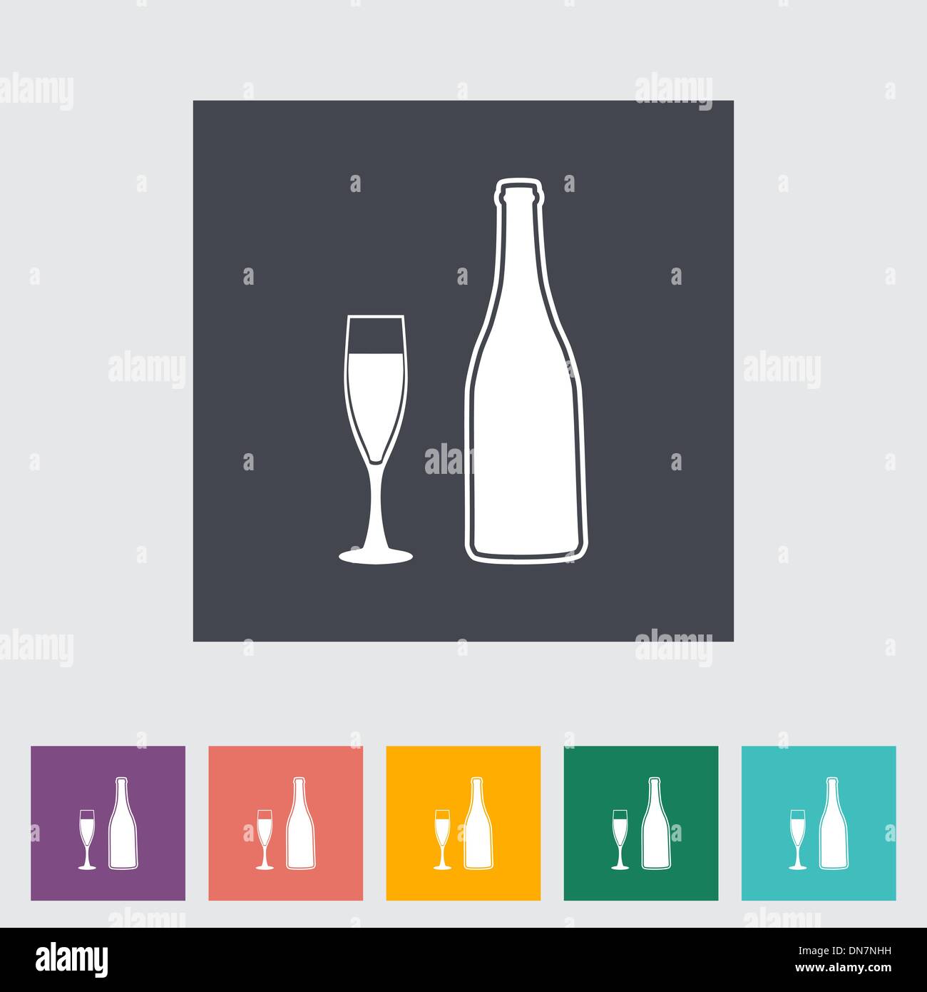 Wine flat icon Stock Vector Image & Art - Alamy