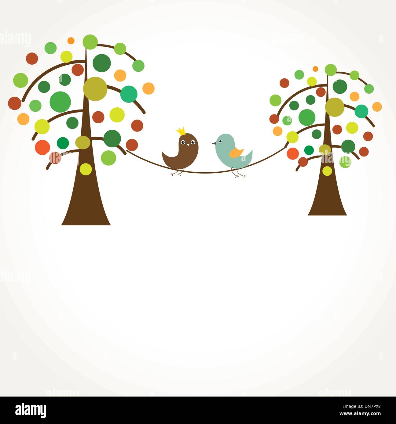 Birds couple in love. Vector illustration Stock Vector Image & Art - Alamy