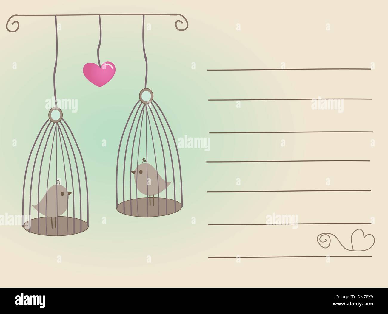 Birds couple in love. Vector illustration Stock Vector Image & Art - Alamy