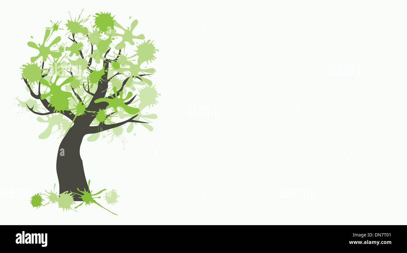 ink tree banner Stock Vector Image & Art - Alamy