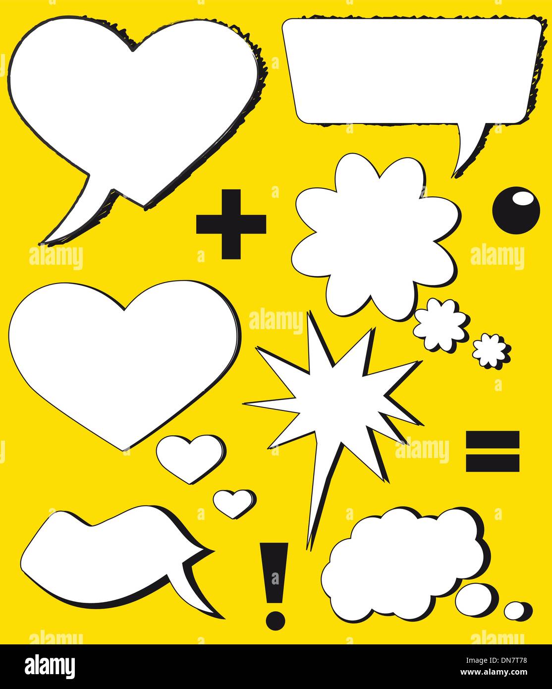 Colorful paper bubble for speech Stock Vector