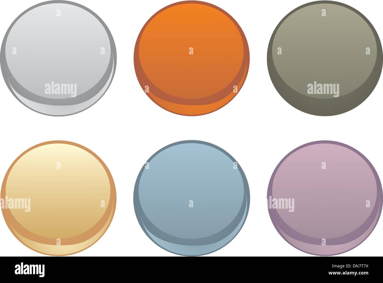 Colorful vector web button set. Design elements isolated on white ...