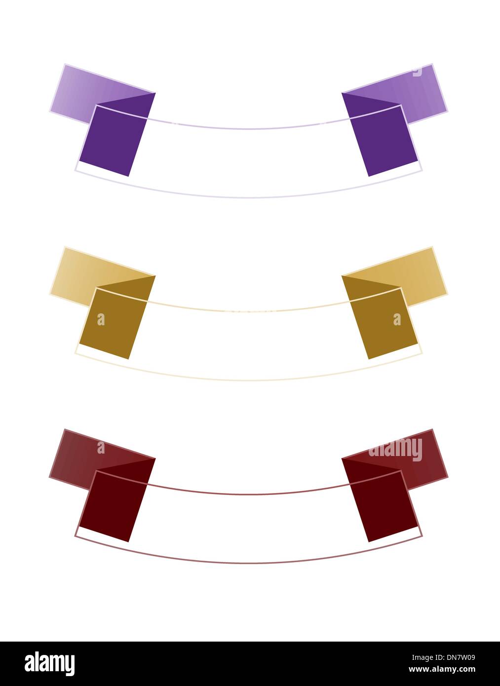 Three style ribbon set Stock Vector Images - Alamy