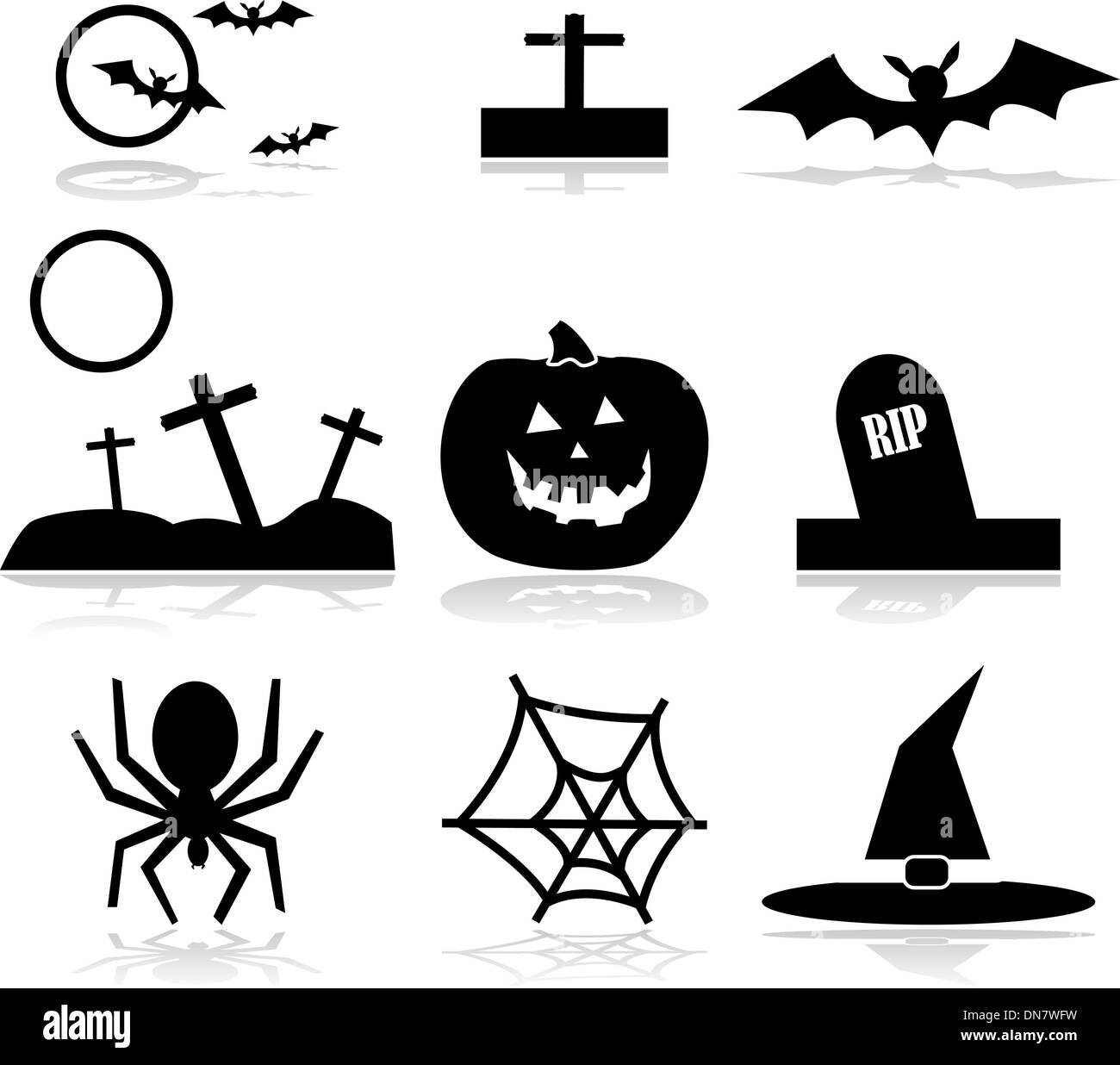 Halloween icons Stock Vector