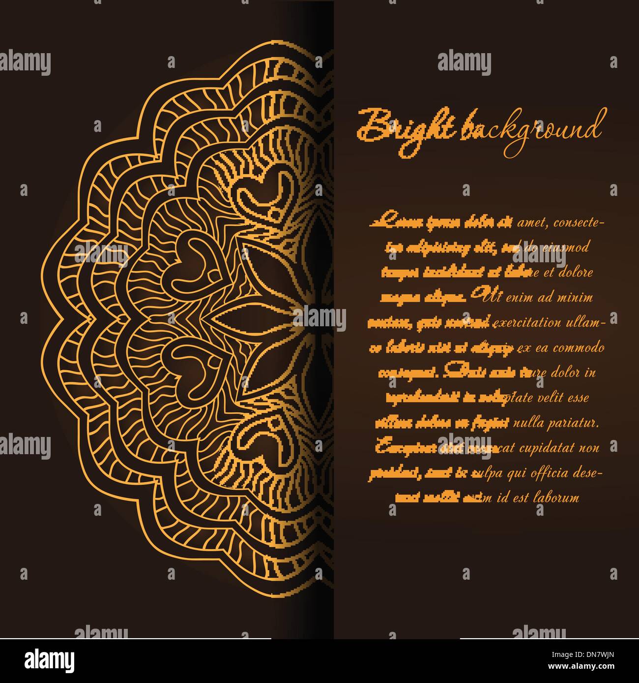 Vintage background with bright colors mandala Stock Vector