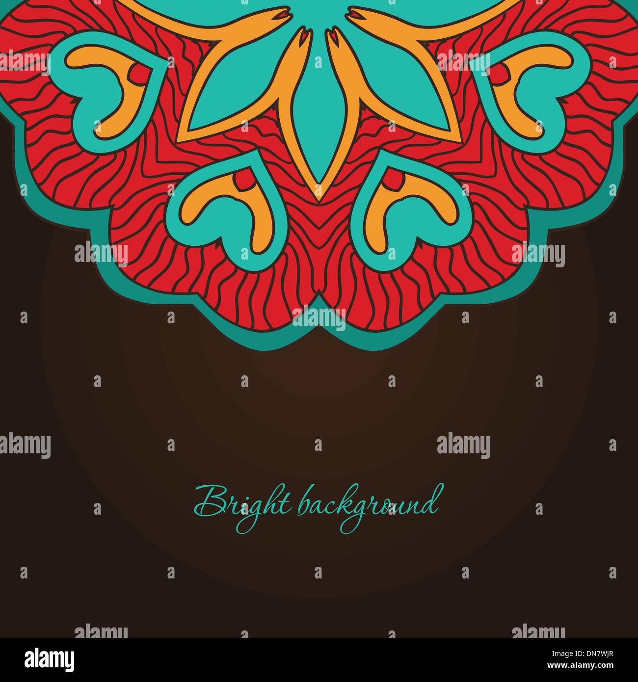 Vintage background with bright colors mandala Stock Vector