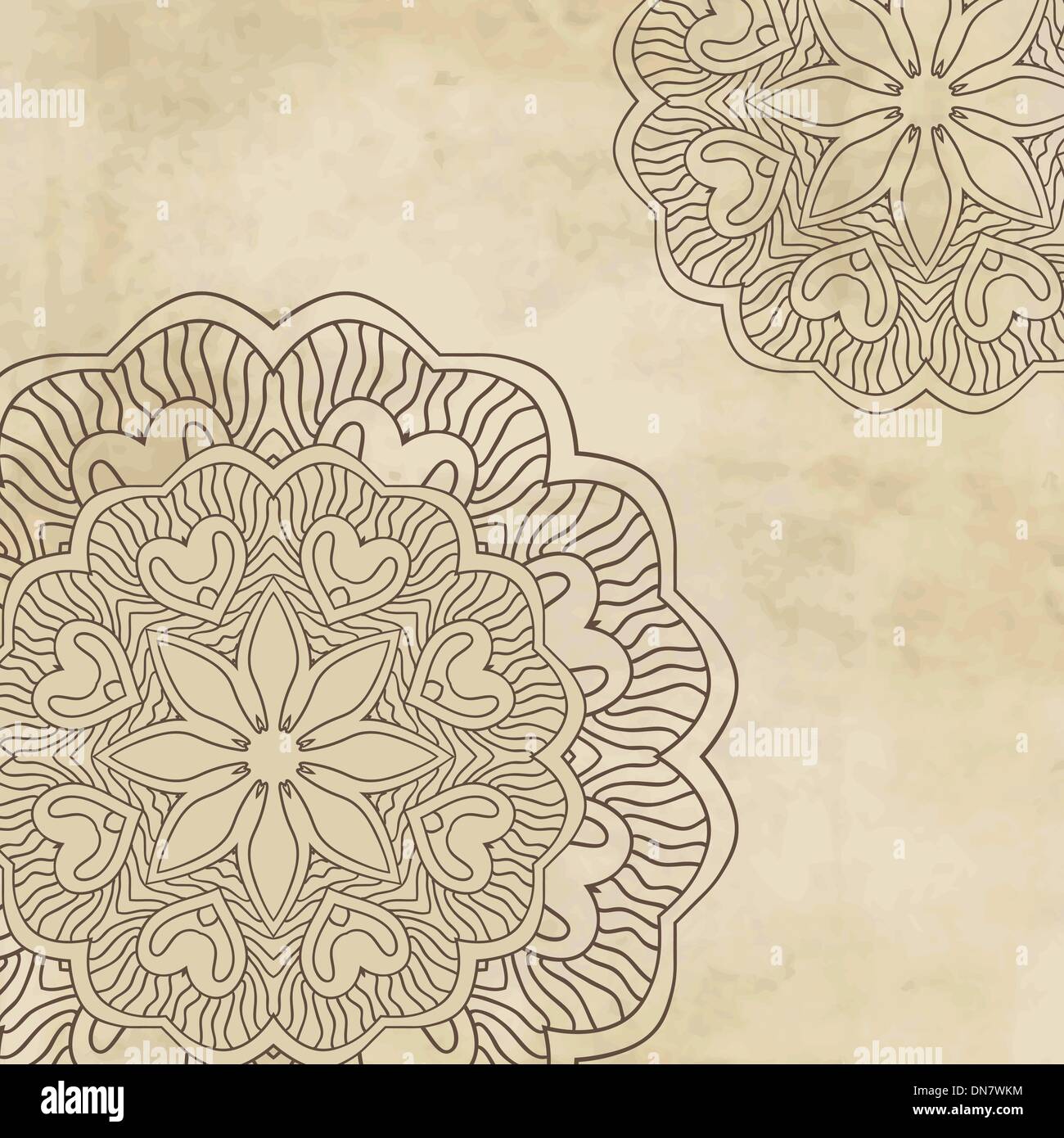 Vintage background with bright colors mandala Stock Vector
