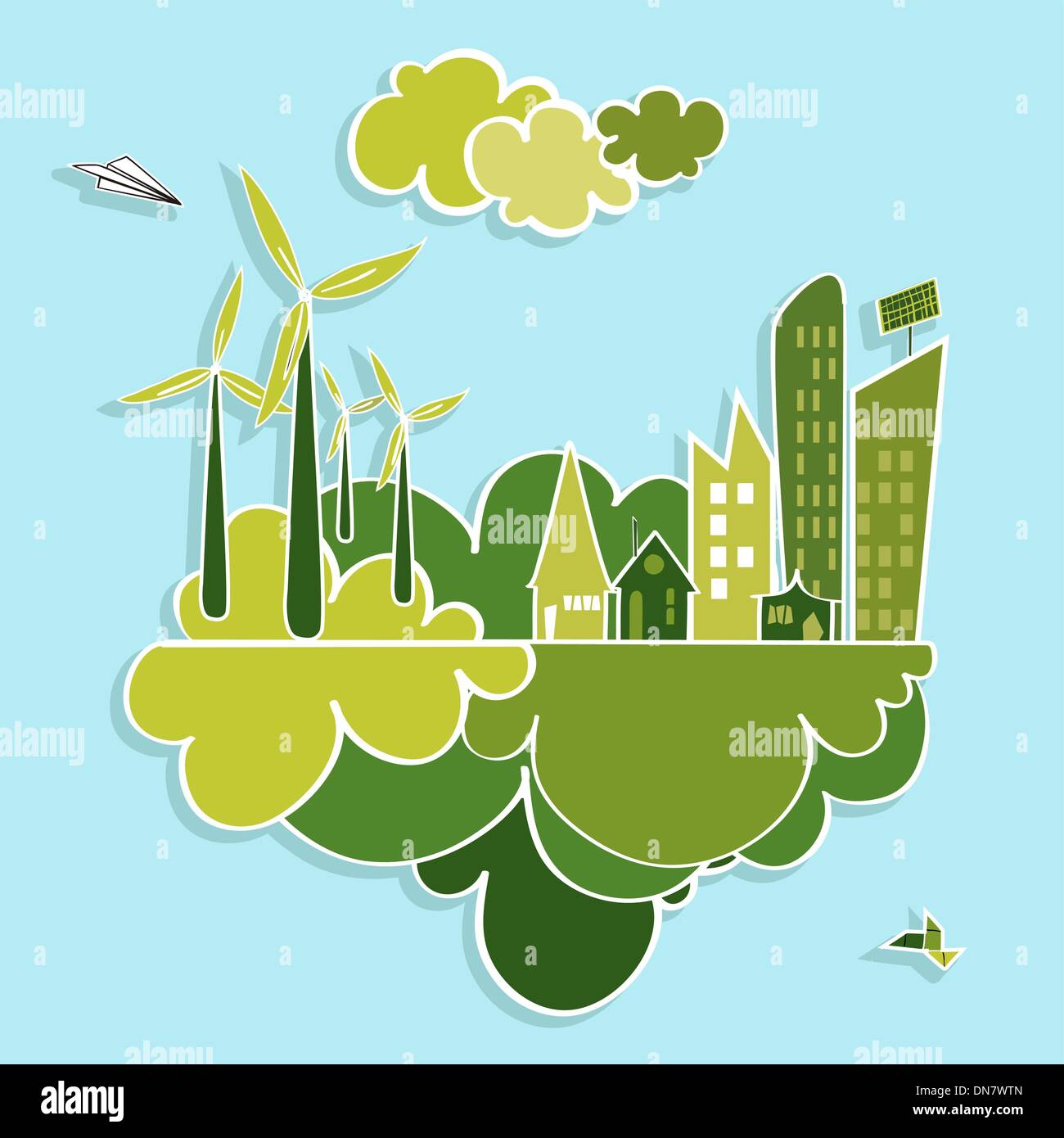 Green city renewable resources Stock Vector Image & Art - Alamy