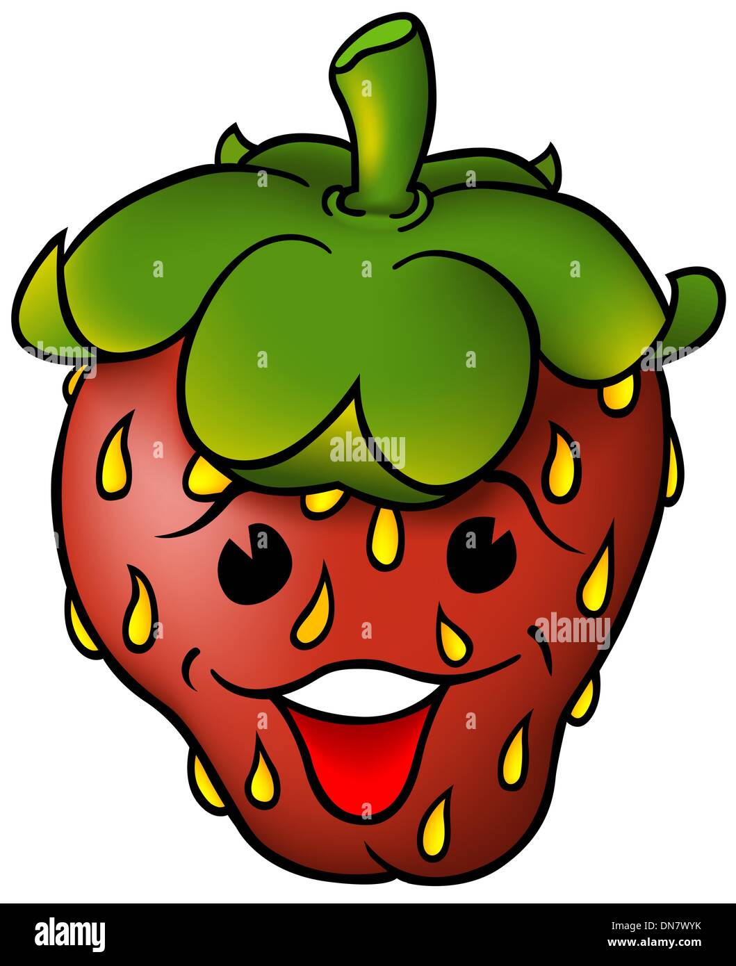 Strawberry fruit cartoon illustration Stock Vector Images Alamy