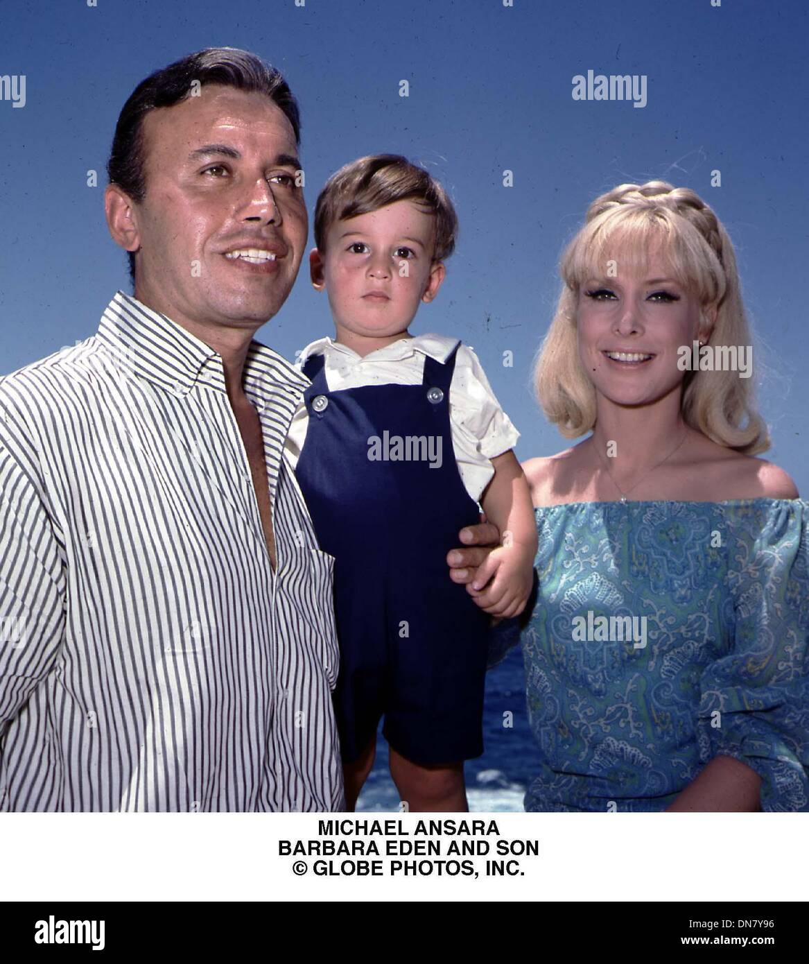 June 27, 2001 - MICHAEL ANSARA.BARBARA EDEN AND SON.(Credit Image: © Globe Photos/ZUMAPRESS.com) Stock Photo