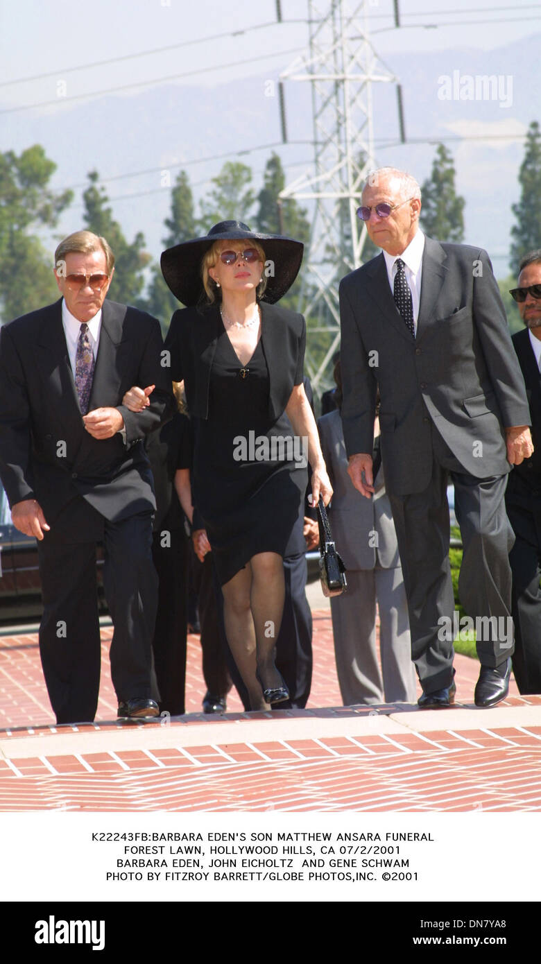 July 2, 2001 - K22243FB:BARBARA EDENS SON MATTHEW ANSARA Stock Photo