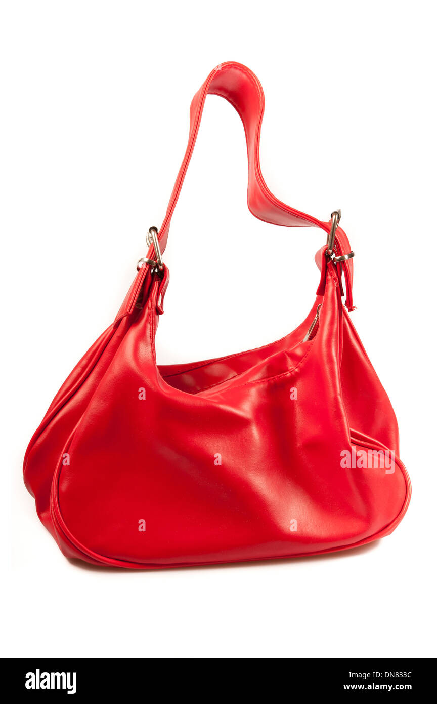 red fashion purse isolated Stock Photo