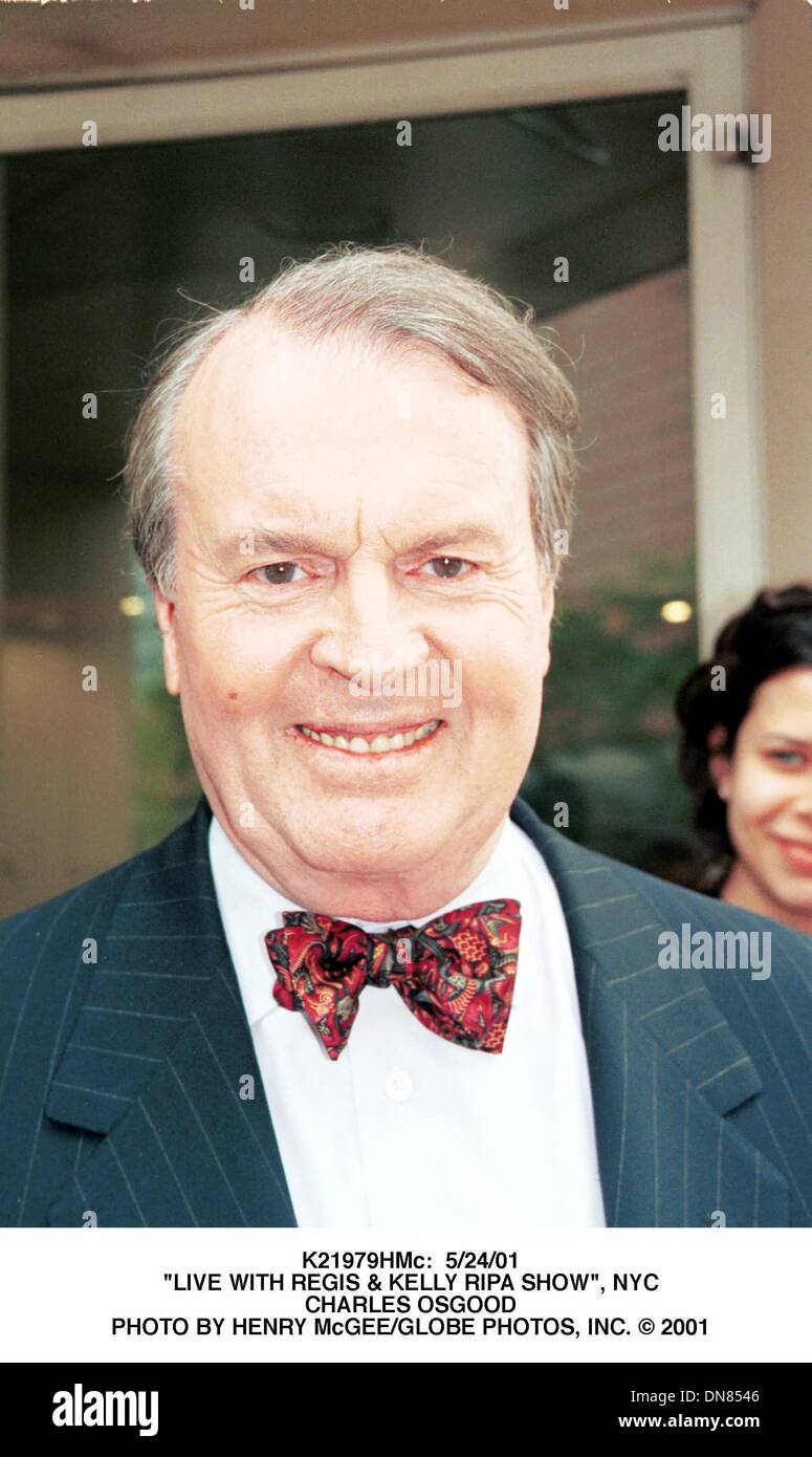 May 24, 2001 - K21979HMc:  5/24/01.''LIVE WITH REGIS & KELLY RIPA SHOW'', NYC.CHARLES OSGOOD. HENRY McGEE/   2001(Credit Image: © Globe Photos/ZUMAPRESS.com) Stock Photo