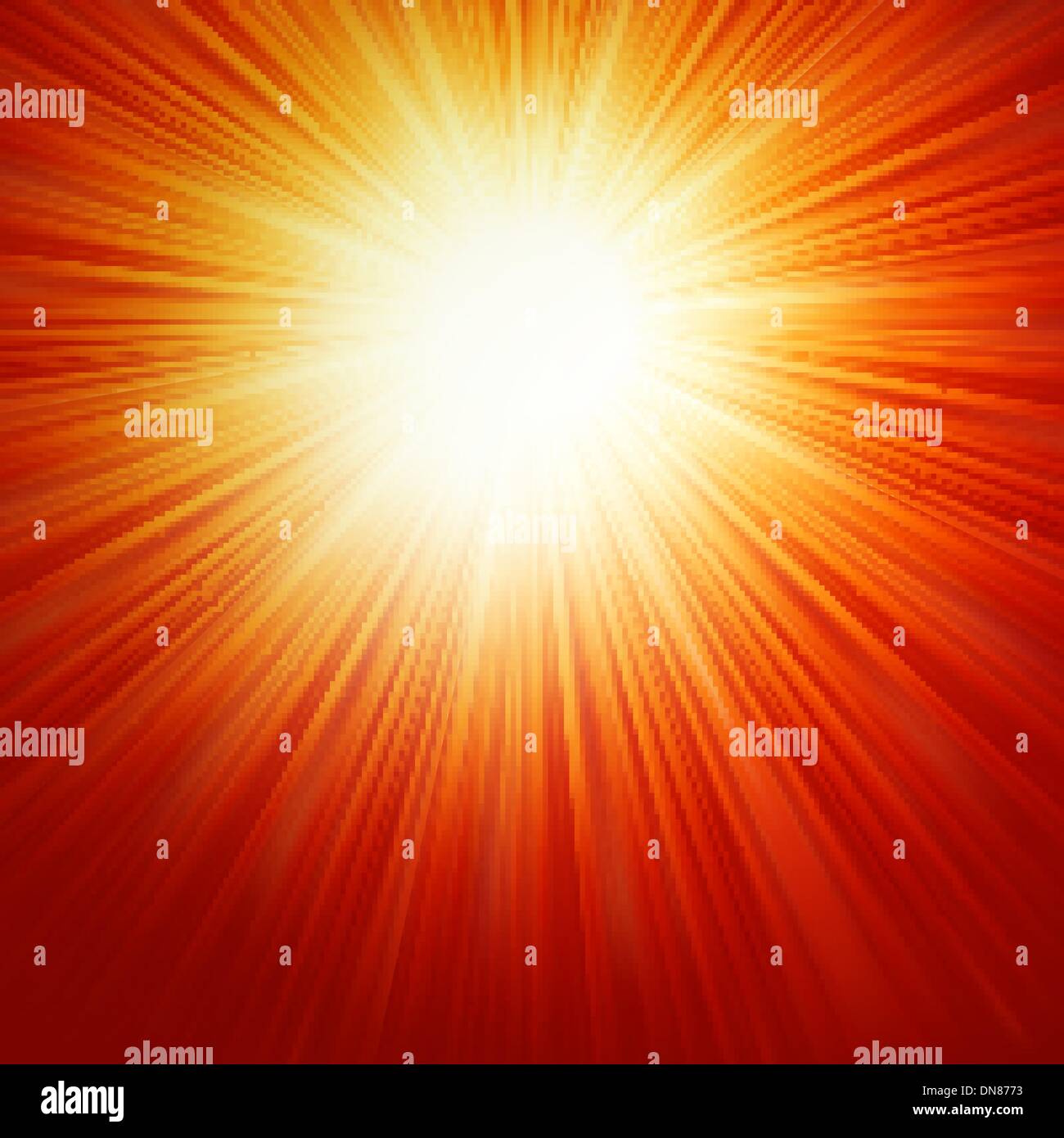 Star burst red and yellow fire. EPS 10 Stock Vector