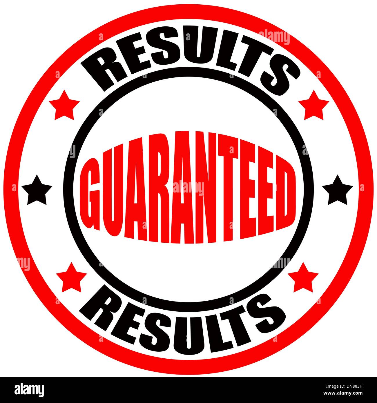 Stamp with word guaranteed inside hi-res stock photography and images