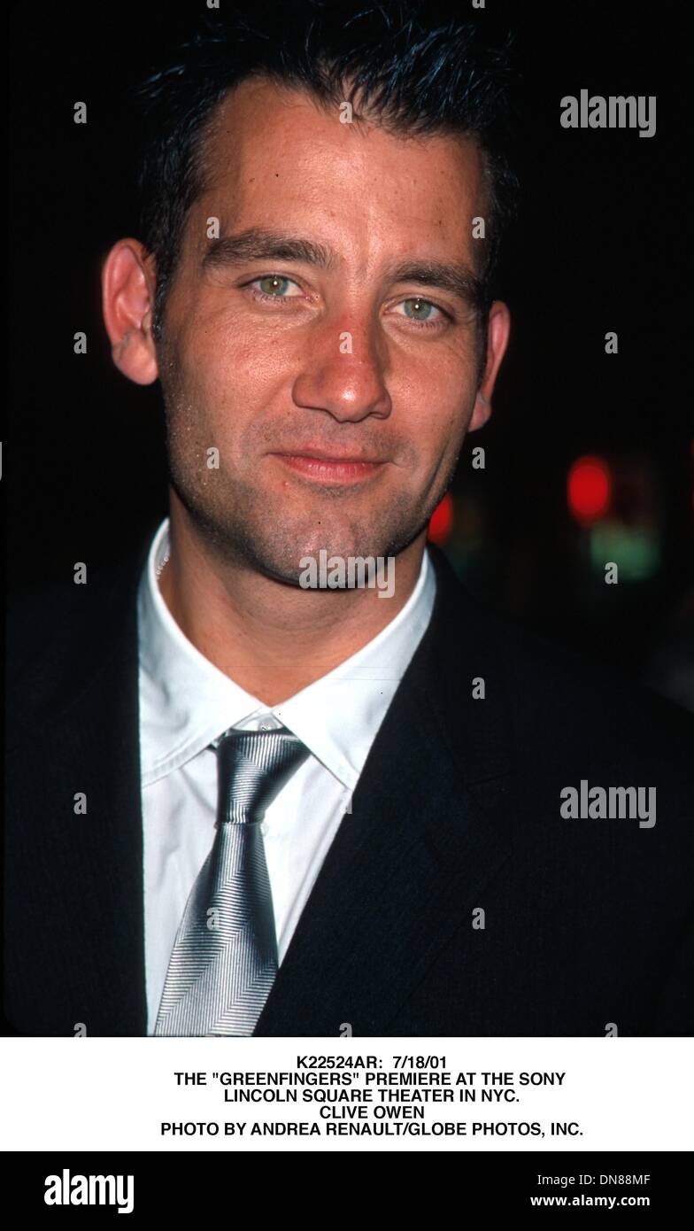 July 19, 2001 K22524AR 7/18/01.THE ''GREENFINGERS'' PREMIERE AT THE SONY .LINCOLN SQUARE