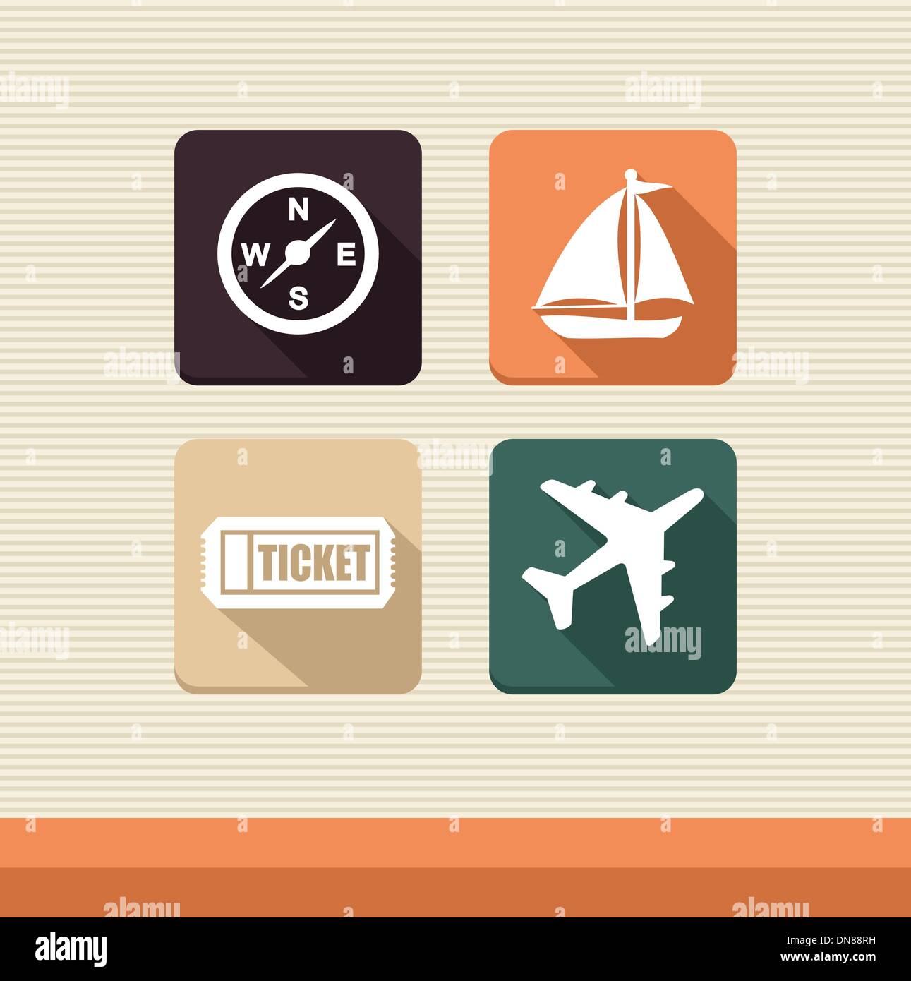 Travel flat icons set Stock Vector Image & Art - Alamy