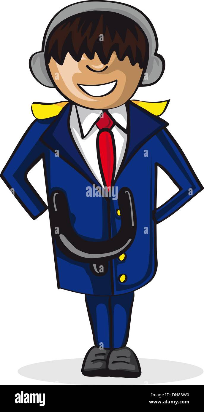 Profession jet pilot cartoon figure Stock Vector Image & Art - Alamy