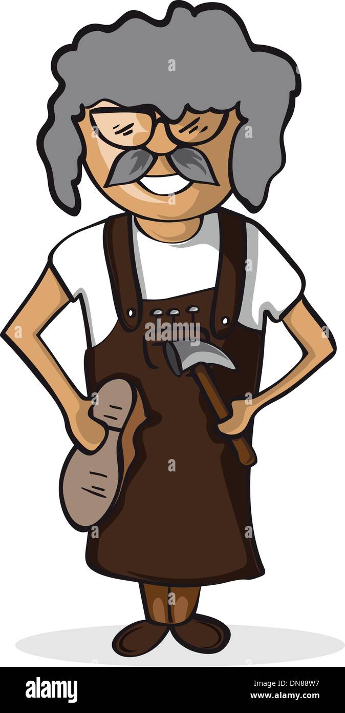 Profession shoemaker man cartoon figure Stock Vector Image & Art Alamy