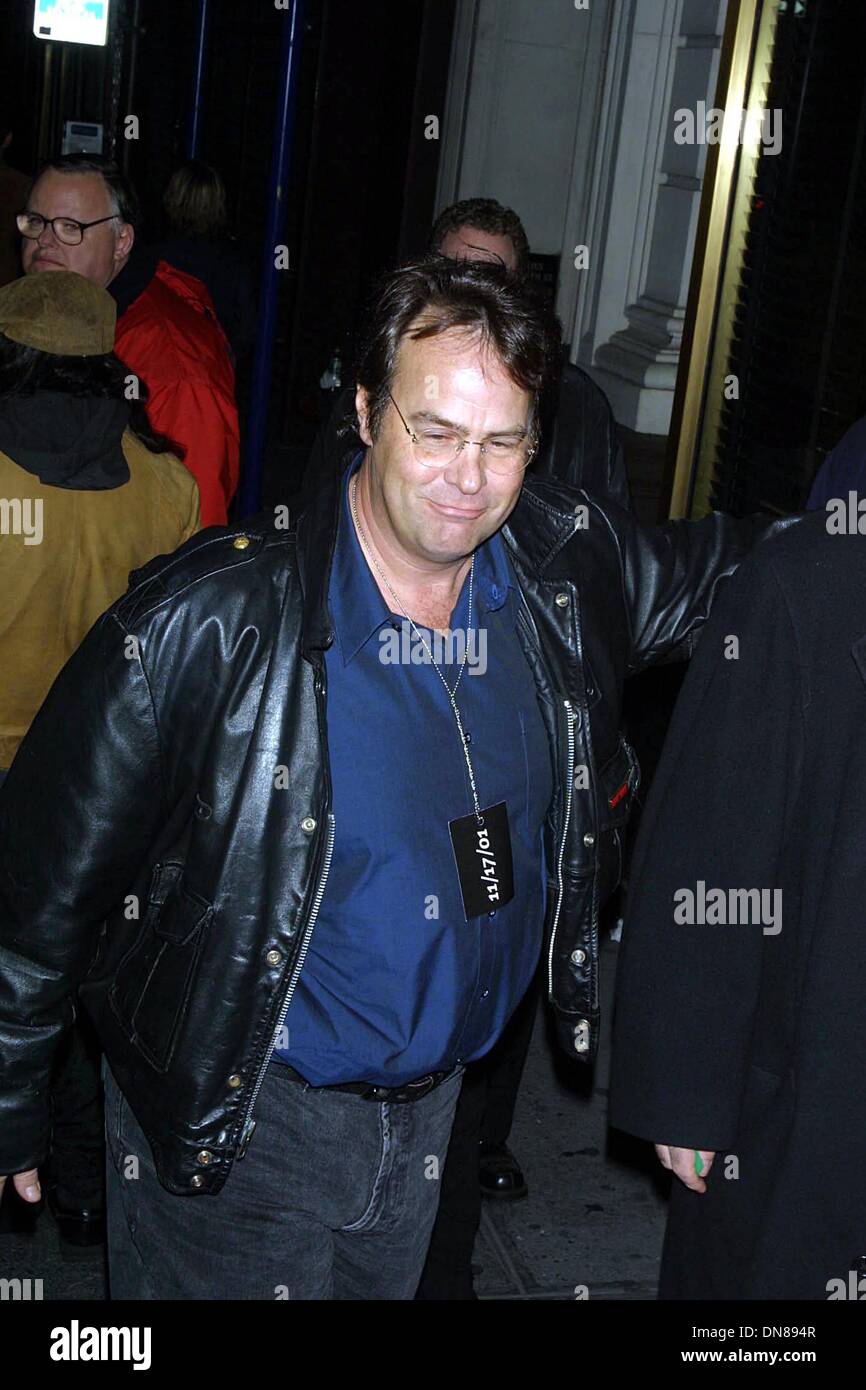 Nov. 19, 2001 - K23434JBB:     11/17/01.THE '' SATURDAY NIGHT LIVE'' AFTER PARTY AT THE   RESTAURANT IN NYC..DAN AYKROYD. JOHN BARRETT/   2001.(Credit Image: © Globe Photos/ZUMAPRESS.com) Stock Photo