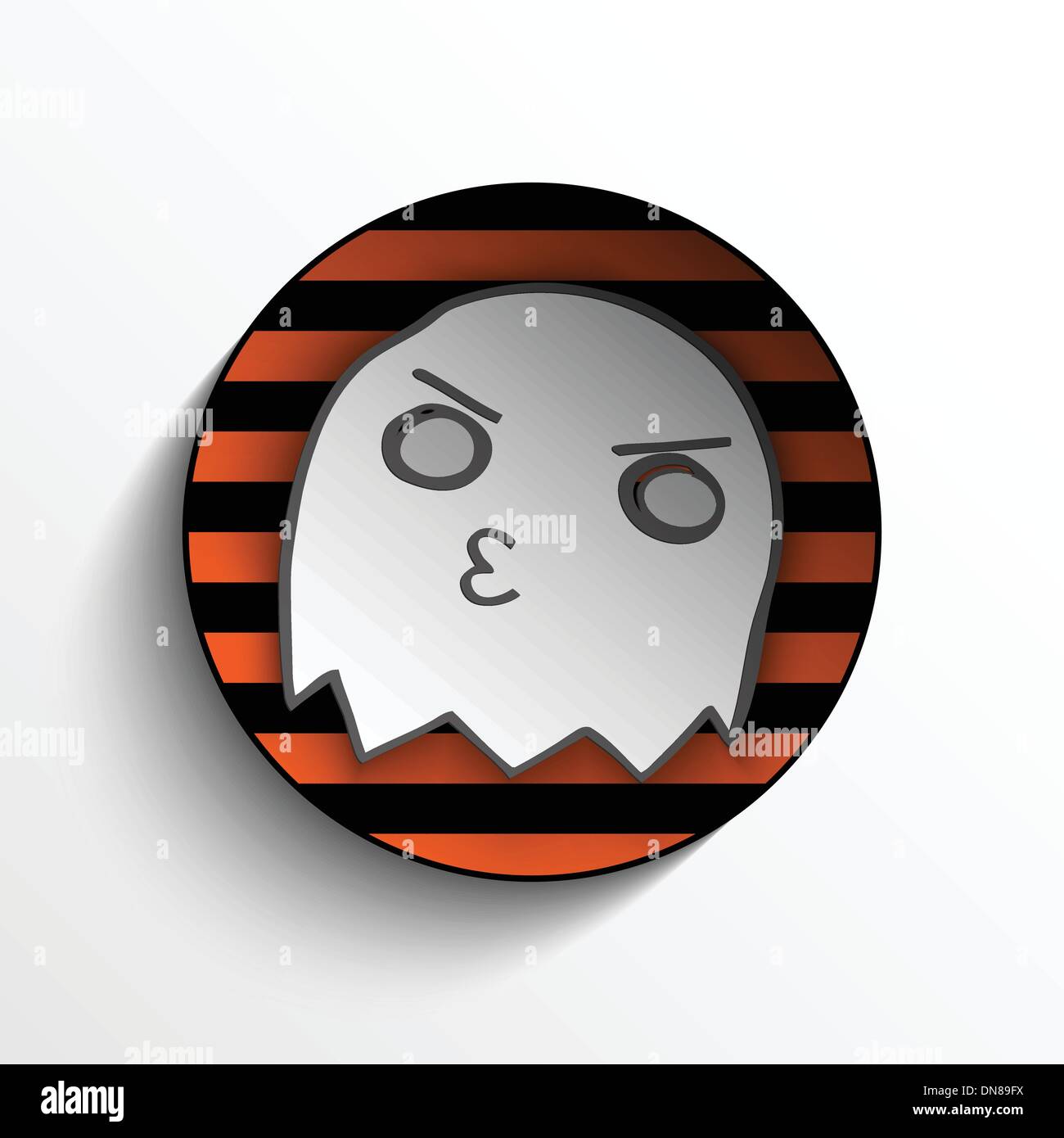 Vector - Halloween Ghost Button Icon Stripe Vector Stock Vector Image ...