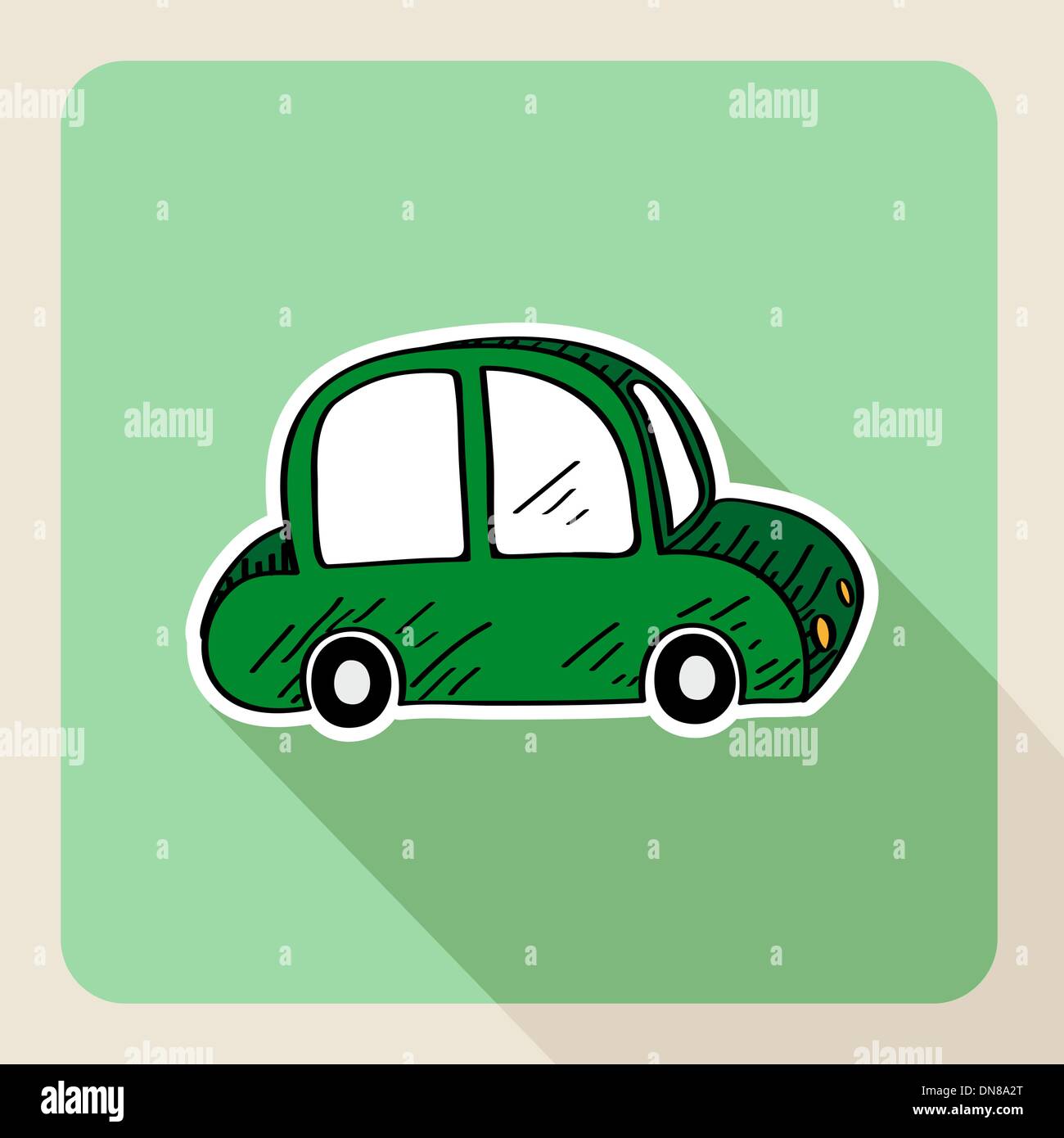 Hand drawn green car rental concept Stock Vector Image & Art - Alamy
