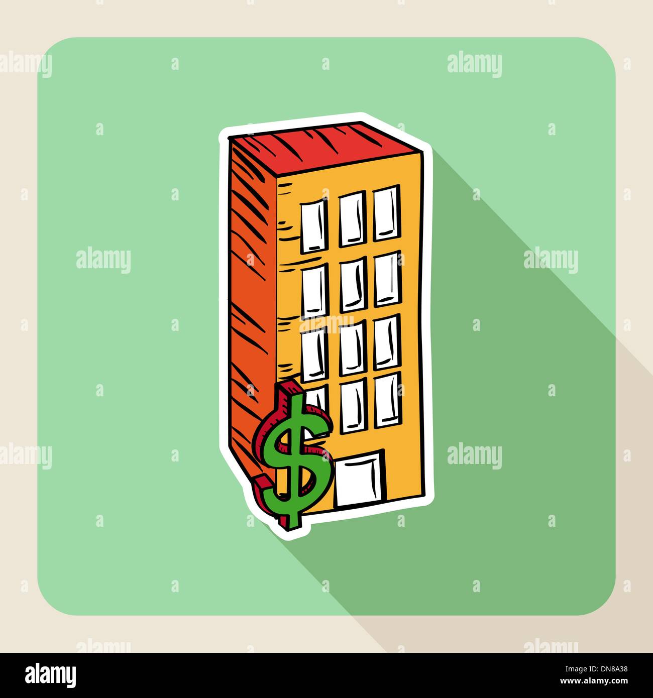 Hand drawn real estate property concept. Stock Vector