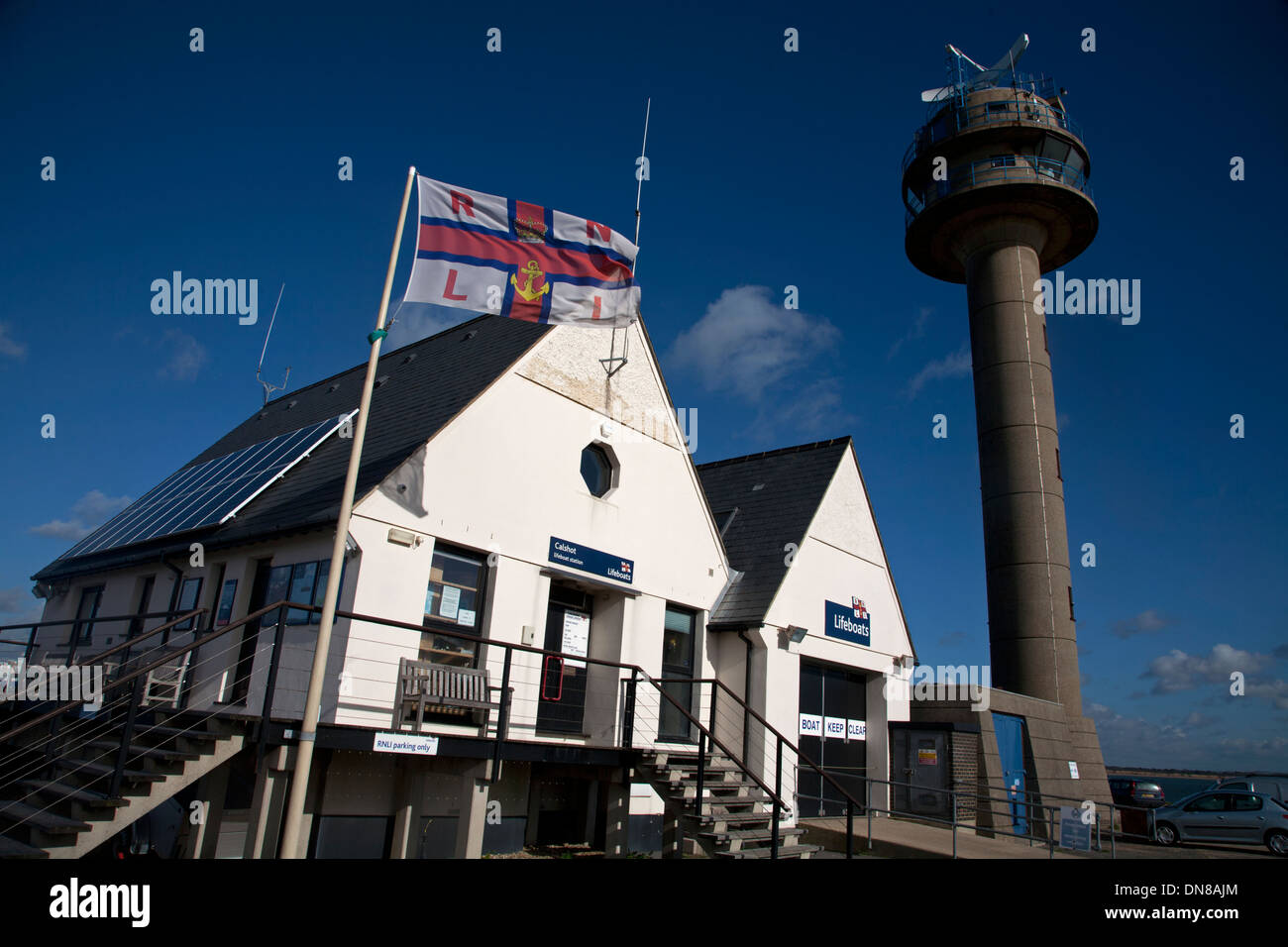 royal national lifeboat institution calshot spit hampshire england Stock Photo