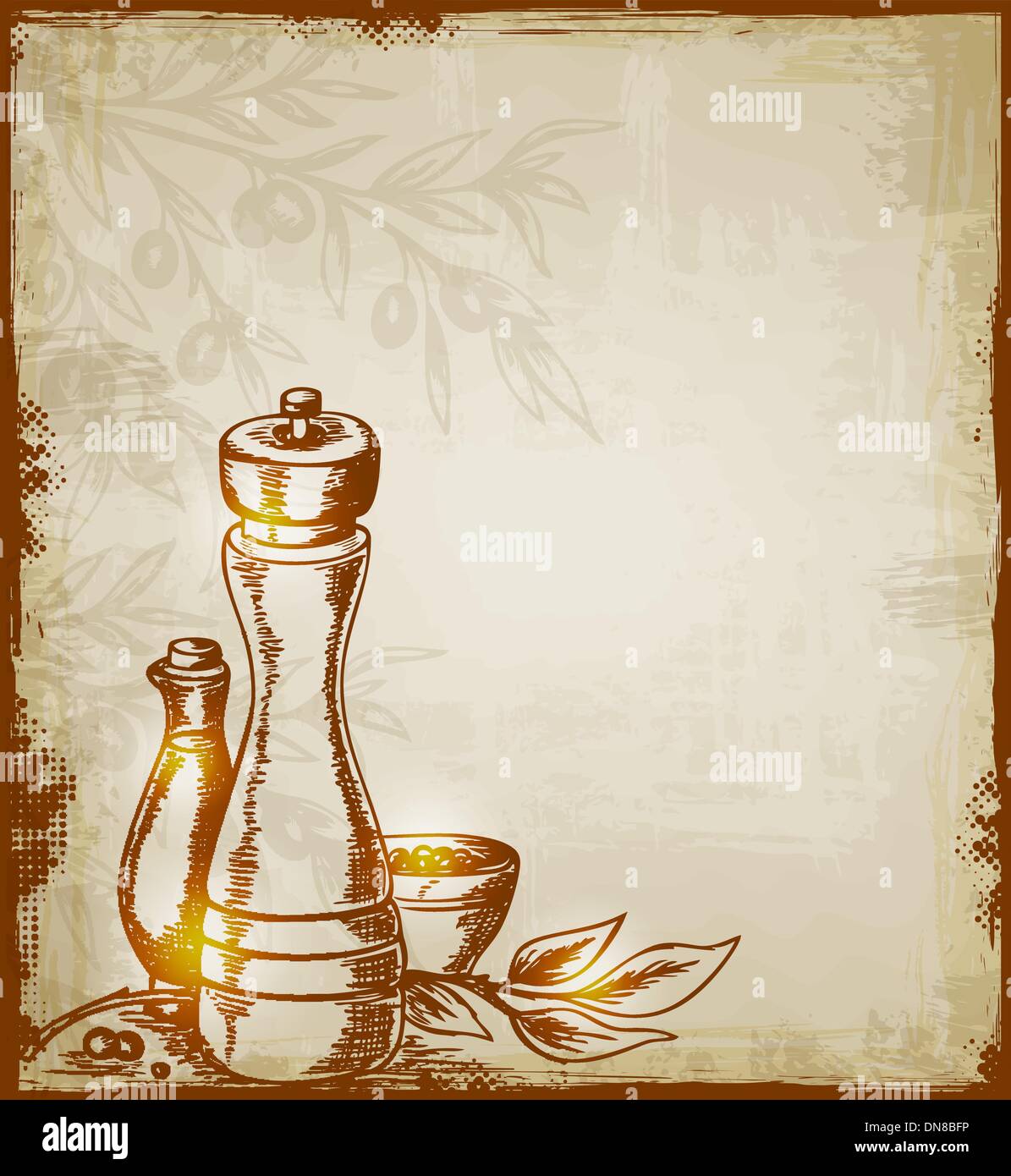 Background with spices Stock Vector Image & Art - Alamy