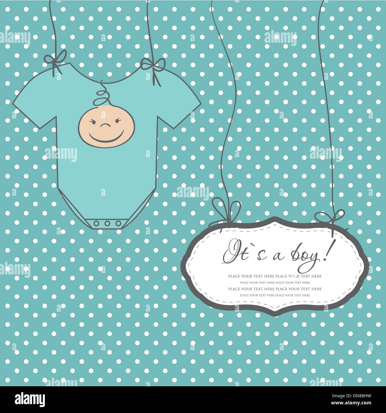 Baby boy arrival announcement card Stock Vector Image & Art Alamy