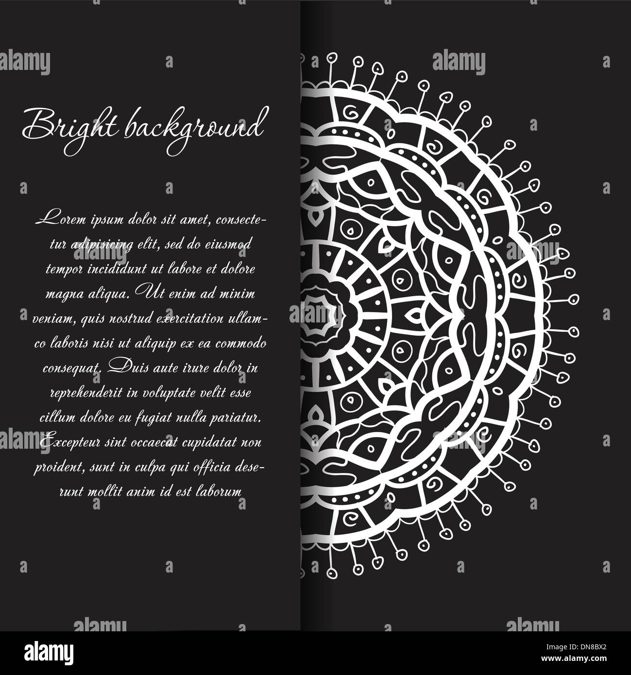 Vintage background with bright colors mandala Stock Vector
