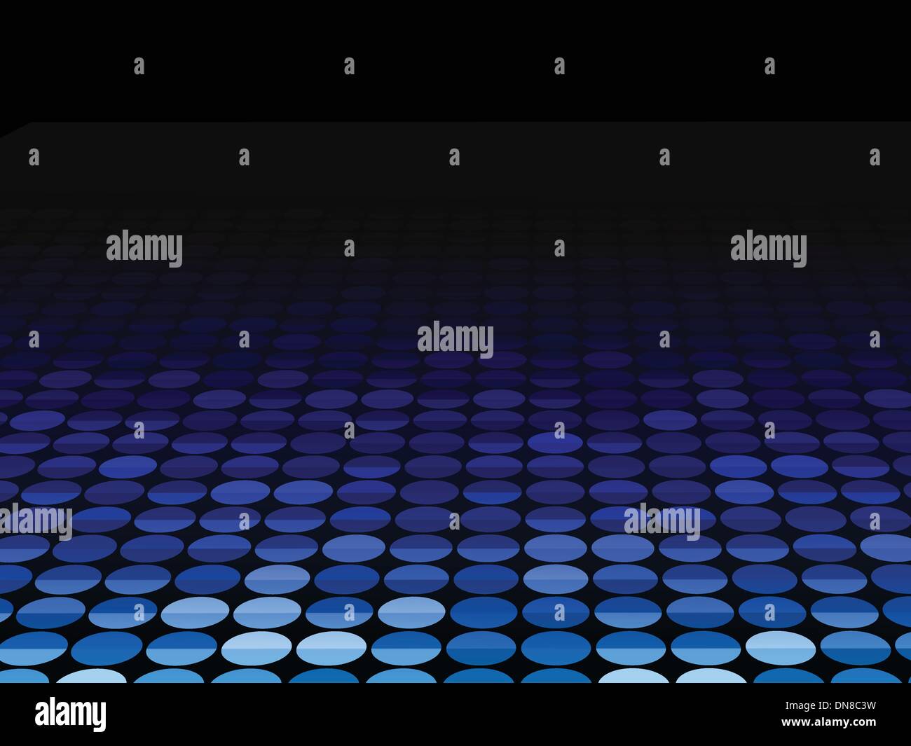 Halftone Background in Perspective. Stock Vector