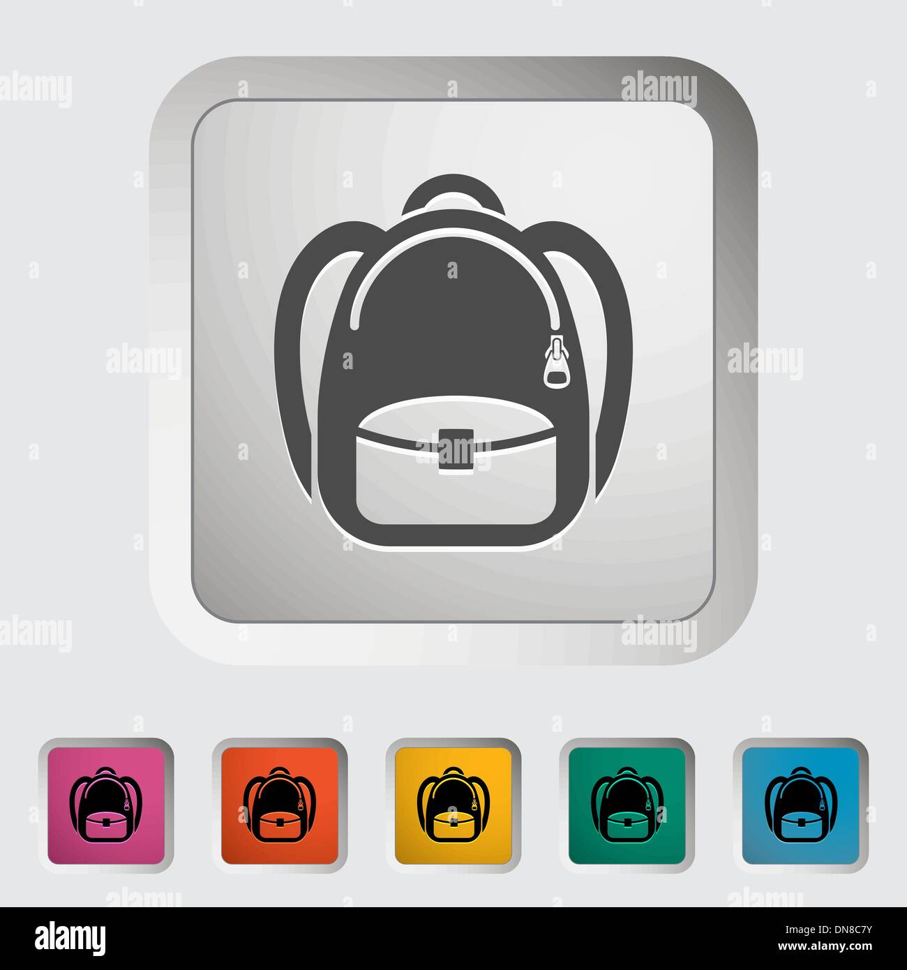 Schoolbag icon Stock Vector